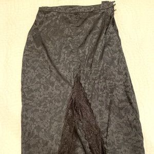 FREE PEOPLE silk skirt with lace detail